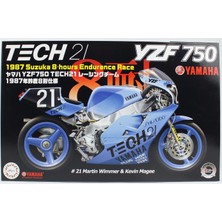 Fujimi Bıke9 14132 1/12 Ölçek, Yamaha YZF750 TECH21 Racing Team 1987 Suzuka 8-Hours Endurance Race, Motorsiklet Plastik Model K
