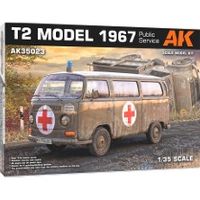 Ak Interactive Ak 35023 1/35 Ölçek, 1967 T2 Vw Minibüs Ambulans, Plastik Model Kiti