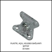 Adilon Plastik Açılı, Şeffaf, 40 mm T Bağlantı Şeffaf, Köşe Birleştirme 10 Adet