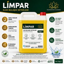 Limpar Sıvı Elde Bulaşık Deterjanı 5 kg | Güçlü Yağ Çözücü | Hızlı Durulama | Cilt Dostu Formül