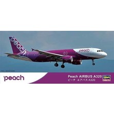 Hasegawa 41 10741 1/200 Ölçek, Airbus A320 Peach Aviation, Yolcu Uçağı Plastik Model Kiti