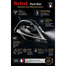 Tefal Pure Max 60 gr Sürekli ve 290 gr Şok Buharlı 3200 Watt Buharlı Ütü, Hızlı Isınma, Yüksek Performans, Otomatik Kapanma 