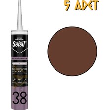 Selsil Silikonize Mastik Kahve 500 Gr. - 5 Adet