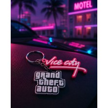 Goka 3D Craft Grand Theft Auto (Gta) Vice City 2'li Anahtarlık Seti - Özel Tasarım Oyuncu Aksesuarı