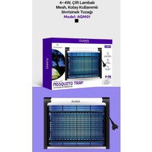 Auhma AQM01 4+4W Çift Lambalı Güvenli Sivrisinek Tuzağı