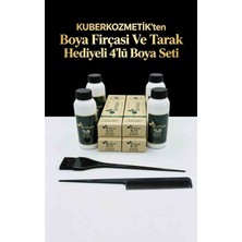Biomagic 8.72 Açık Küllü Kumral Organik Içerikli Amonyaksız Kalıcı Kokusuz Saç Boyası 4boya 4oksidan Boya Fırçası ve Boya Tarağı Hediyeli
