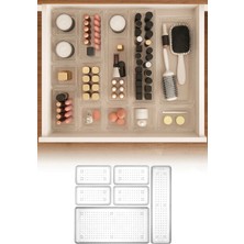 Kitchen Life 6 Parça Takı Aksesuar Çekmece Içi Düzenleyici Kutu Seti Takı Organizer Şeffaf