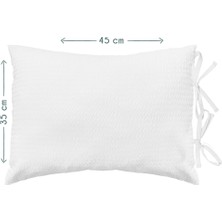 Casadora Baby %100 Organik Pamuk Beyaz Çocuk Yastık Kılıfı 35 x 45 cm