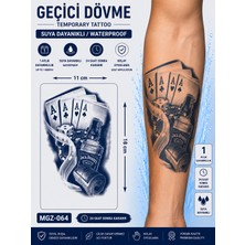 1 Ay Kalıcı Sonradan Kararan 11X 18 cm  Model Geçici Dövme Tattoo Sticker