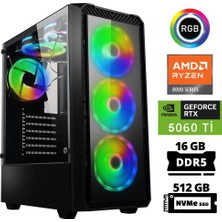 Xaser Delux X13 Ryzen 5 8400F 16GB Ddr5 Ram 512GB M.2 Nvme SSD 8gb RTX5060 Ti Oyuncu Tavsiye Sistem