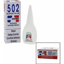 Evobond 502 Süper Yapıştırıcı 20 gr Hızlı Güçlü Japon Yapıştırıcısı