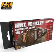 Ak Interactive Ak 805 Wwı Araçları Kamuflaj Renkleri Model Boyası Seti 6X17ML Vol.2