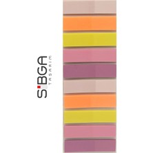 Sibga Tasarım Şeffaf Renkli Postit Post-It Post It. Kitap Ayracı Ayraç Postit Sticker Not Kağıdı 200 Yaprak
