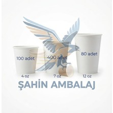 Karton Bardak 3 Lü Set 4   7 ve 12 Oz