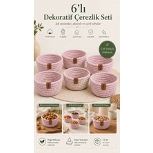Fabrix Home Pembe %100 Pamuk Mini Sunum ve Düzenleyici Kase Seti