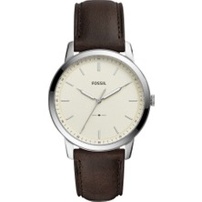 Fossil FFS5439 44 mm Erkek Kol Saati Krem Kadranlı 5 ATM Suya Dayanıklı Deri Kordon