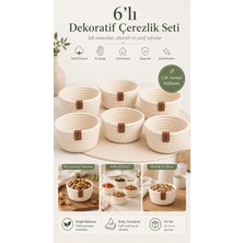 Fabrix Home Ekru %100 Pamuk Mini Sunum ve Düzenleyici Kase Seti