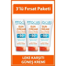 PROCSIN Güneş Kremi (50 ML * 3 ADET) Fırsat Paketi
