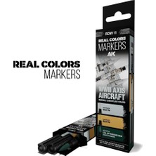 Ak Interactive Ak RCM111 Real Colors Marker Seti, Uçak Kamuflaj Boyama, 3 Adet