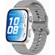 Sneezy Huawei Watch Fit 5 Pro Ile Uyumlu Dalga Desenli Tokalı Yumuşak Soft Silikon Kordon
