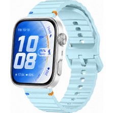 Sneezy Huawei Watch Fit 5 Pro Ile Uyumlu Dalga Desenli Tokalı Yumuşak Soft Silikon Kordon