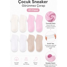 Tibo 8 Çift Kız Çocuk Yazlık Sneakers Görünmez Çorap