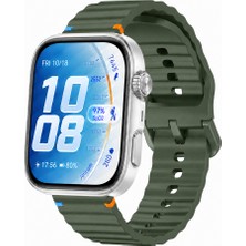 Sneezy Huawei Watch Fit 5 Pro Ile Uyumlu Dalga Desenli Tokalı Yumuşak Soft Silikon Kordon