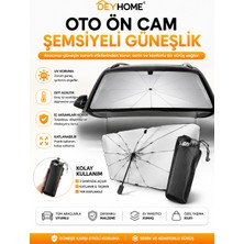 Deyhome Oto Ön Cam Şemsiyeli Güneşlik Araba Camı Araç Içi Güneşliği