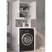 Alfimo Mobilya Bleu Çamaşır Makine Dolabı Çok Amaçlı Dolap Banyo Kiler Beyaz