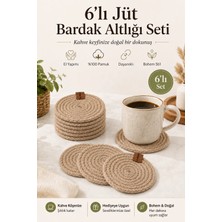 Fabrix Home Nohut 6’lı El Yapımı %100 Pamuk Bardak Altlığı Seti