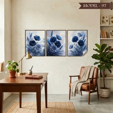Akıllı Kağıt Statik Tutunma Özellikli Tablo - Poster Çiçek (Model- 97)