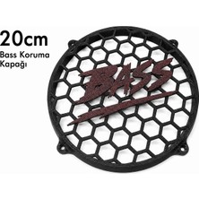 YSN Sounds 20CM Bass Koruma Kapağı Siyah - Bass Yazılı Subwoofer Koruma Kapağı 20CM - 1 Adet