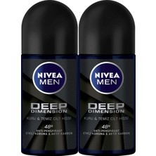 Nıvea Men Deep Dimension Erkek Deodorant Roll-On 50 ml 2'li