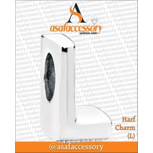 Asaf Accessory L Harf Charm Gümüş Kaplama