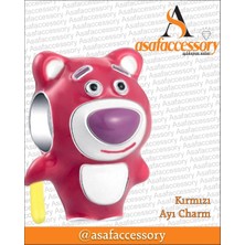Asaf Accessory Kırmız Ayıcık Charm Pembe