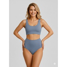 Sheviva Mavi Yüksek Bel Toparlayıcı Bikini Altı