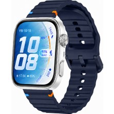 Sneezy Huawei Watch Fit 5 Pro Ile Uyumlu Dalga Desenli Tokalı Yumuşak Soft Silikon Kordon