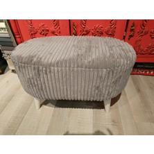Mercan Mobilya Puf Bench Beyaz ayak 70 cm  x 41 cm