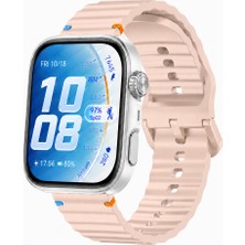 Sneezy Huawei Watch Fit 5 Pro Ile Uyumlu Dalga Desenli Tokalı Yumuşak Soft Silikon Kordon