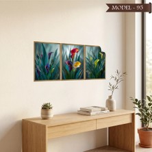 Akıllı Kağıt Statik Tutunma Özellikli Tablo - Poster Çiçek (Model- 95)