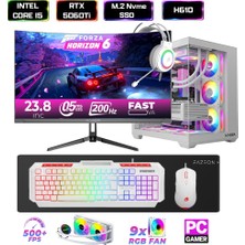 Xaser XSR900 I5 12400F 16GB Ram 512GB M.2 Nvme SSD 8gb RTX5060TI 24"curved 200Hz Sıvı Soğutma Oyuncu Tavsiye Sistem