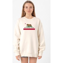 Tshirthane Fallout New California Republic Flag Ekru Kadın 2ip Sweatshirt