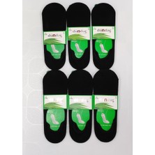 Dündar 5541 Erkek Bambu Babet Dikişsiz Çorap Siyah Renkli 6'lı Paket