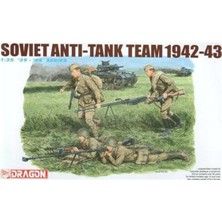 Dragon 6049 1/35 Ölçek, Sovyet Tanksavar Ekibi (1942-43) Asker Figürleri Plastik Model Kiti