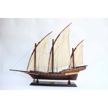 Gianhien FB0019W60 Xebec Osmanlı Donanması Ahşap Hazır Yelkenli Savaş Gemisi Maketi
