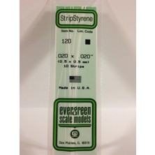 Evergreen 120 0,50*0,50*355 mm Köşeli Çubuk-10 Adet -Beyaz