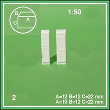 Schulcz 558124 1/50 Ölçek, Mutfak Dolabı-Yuksek-Beyaz-2 Ad