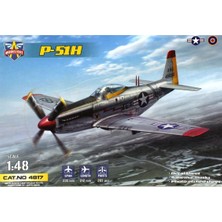Modelsvit MSVIT4817 1/48 Ölçek, P-51H Mustang Amerikan Avcı Uçağı, Plastik Model Kiti