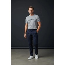 Piyera Erkek Mavi Inspire Baskılı Süprem Kumaş Tişört Slim Fit Pamuklu Yazlık Erkek T-Shirt BEYAZ-181