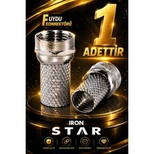Iron Star 1 Adet F Uydu Konnektörü / Rg6 F Konnektör / Çanak Anten Bağlantı / Rg6 Uydu Kablo Konnektörü / Koaksiyel Kablo Ucu / Uydu Anten Kablosu F /konnektör-Kornektör-Jak-Bağlantı Aparatı